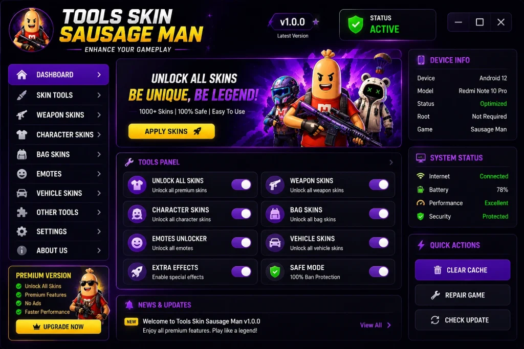 Tools Skin Sausage Man