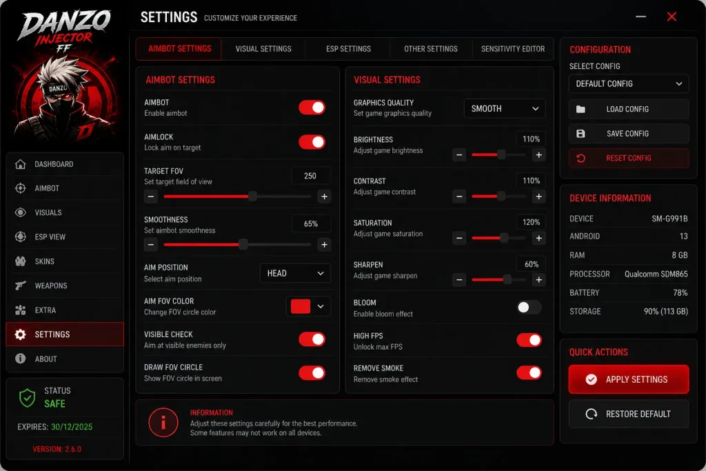 danzo injector ff apk
