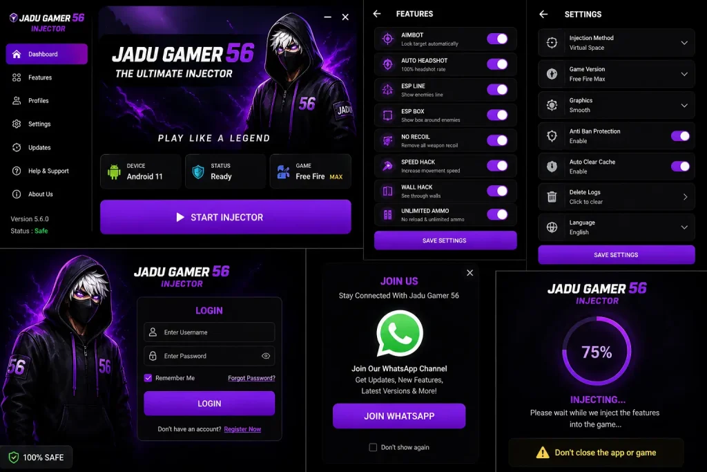 jadu gamer 56 injector