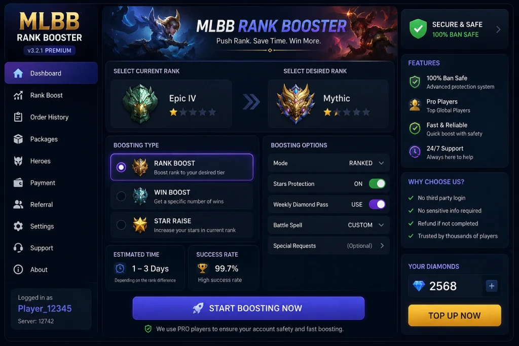 mlbb rank booster