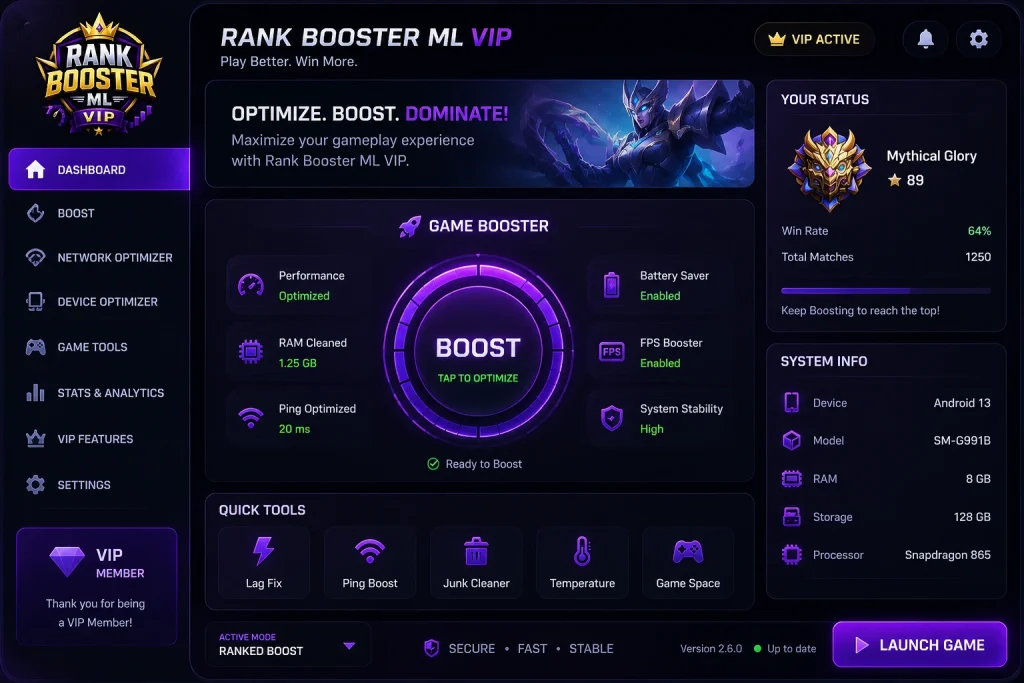 rank boost ml vip