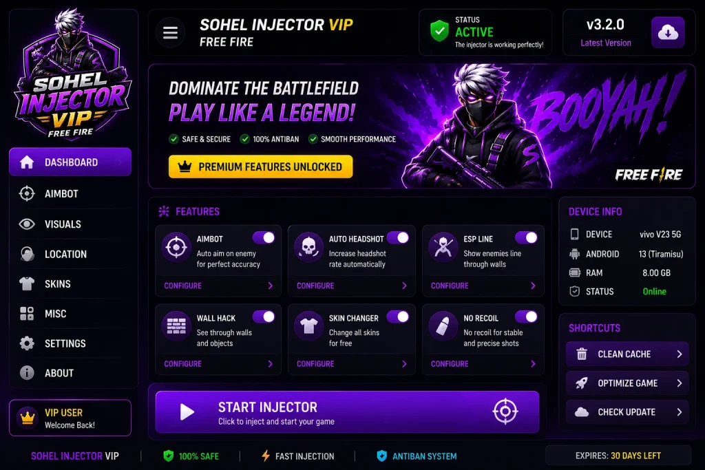 sohel injector vip